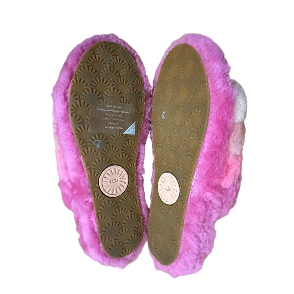 UGG Fluff Yeah Slide Stripes Slippers in a pink multicolor - Picture 4 of 9